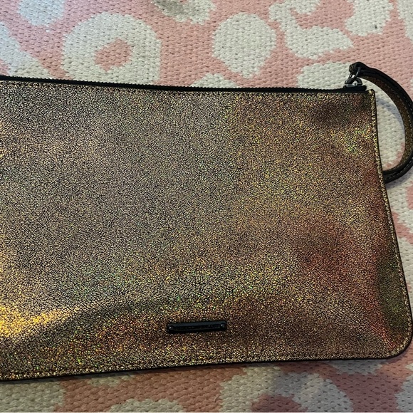 Rebecca Minkoff studded gold glitter Kerry wristlet - Picture 3 of 3